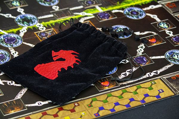 Clank! Dragon Draw Bag on Game Board