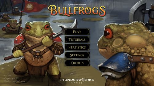 Bullfrogs board game (digital iOS version) Intro screen